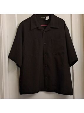 Edwards Men's Brown Casual Button Down Shirt  With 2 Front Pockets Size XL